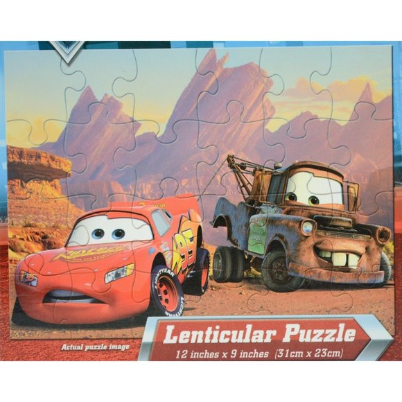 Disney Pixar Cars McQueen & Mater 24 Piece Lenticular Jigsaw Puzzle 12"x9" - Picture 6 of 9